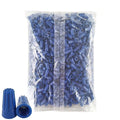 HS UL Listed Blue Electrical Wire End Connectors Ribbed Caps Bulk 1000 Pack Small Twist-on Wire Connectors Nuts 22-14 AWG,P2 Type Screw Terminals
