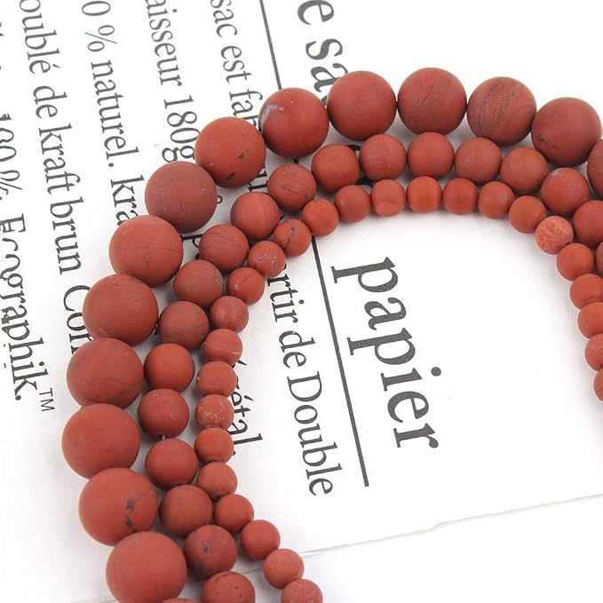 6mm Matte Red Turquoise Bead, 15-Inch Matte Round Loose Stone Beads - Image 5