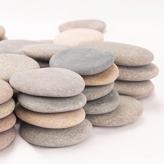 Painting Rocks, 2.23"-3.68" River Rocks, Flat Stones by CFKJ