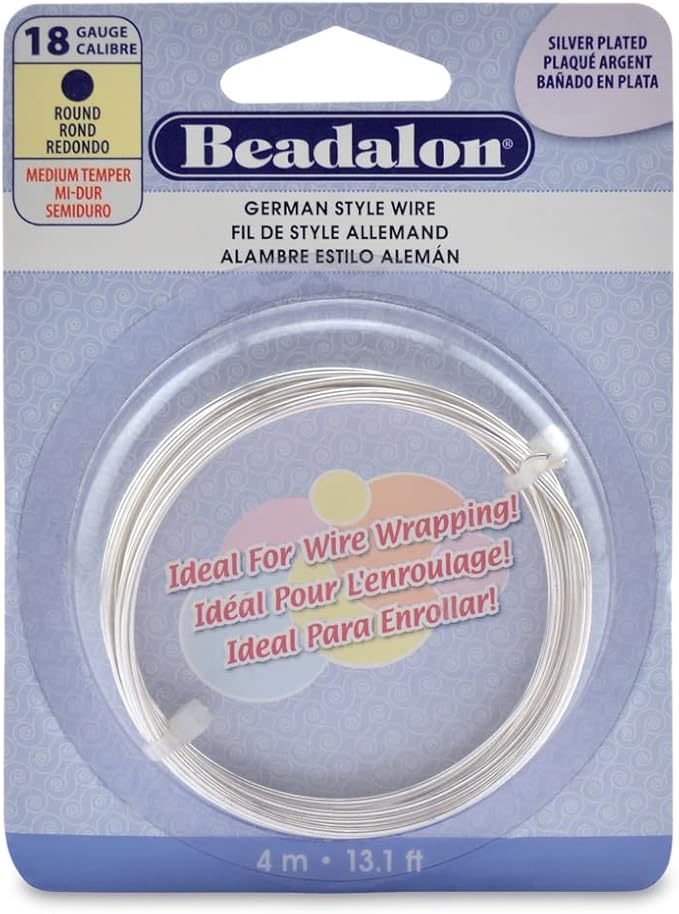Beadalon German Style Wrapping Wire, 18 Gauge, 4 m / 13 ft by Beadalon