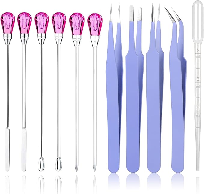11 Pcs Silicone Resin Mold Tools Set Stirring Needle Spoon Tool Tweezers by ColoryourlifewithMSDADA