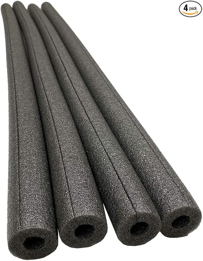 Foam King Pipe Insulation for 1/2 inch Copper Pipe 3 Foot Length, Pack of 4