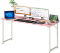 PayLessHere | 63 Inch Computer Desk | Pink | Office Desk by PayLessHere