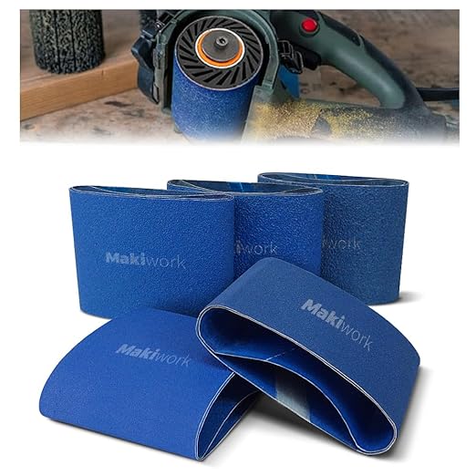 Zirconium Grinding Belt Sleeve, 3.5" Diameter x 4" Width Mix Grit Metal Grinder Tool Attachment, 10 Pcs (2 Each of 40/60/80/120/180 Grit), Expanding Drum not Included