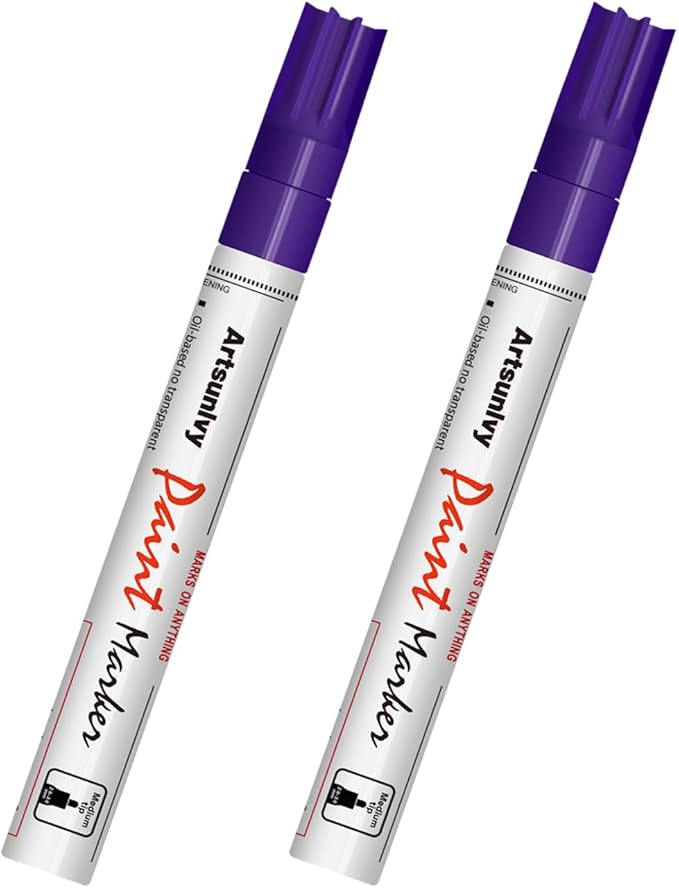 Purple Paint Pens Permanent Markers by Artsunlvy