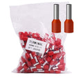 Fidioto AWG8 Wire Ferrules Terminals, 250pcs AWG8 Terminal Connector Wire Insulated Cord Pin Ends Terminals for Electric, Industrial, Chemical Industry, Power Control System, etc.