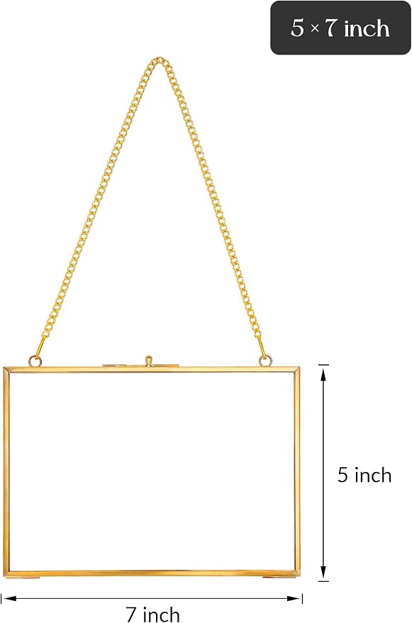 REDHUGO Hanging Pressed Flower Frame Handmade, Double Glass Picture Frame - Image 6