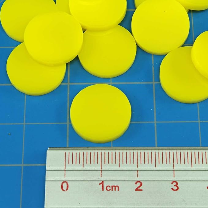 LITKO 18mm Game Tokens | Bingo, Board & Card Counters | Set of 25 | Yellow | - Image 2