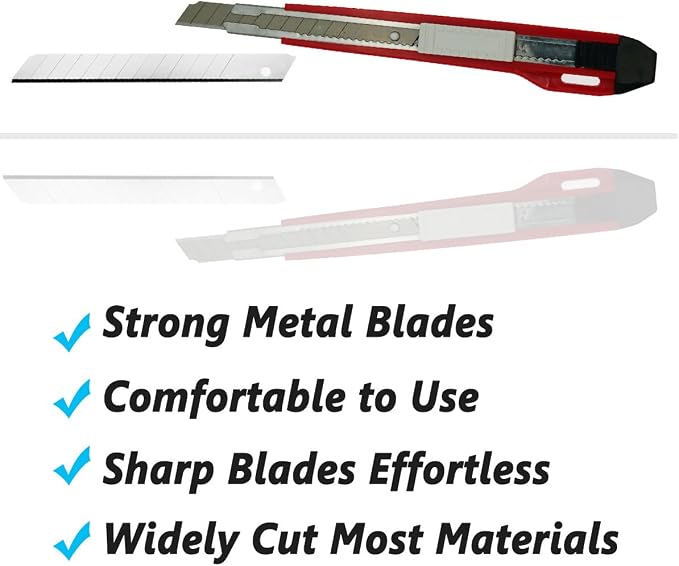9mm Snap Off Utility Knife High Hardness Retractable Box Cutters - Image 5