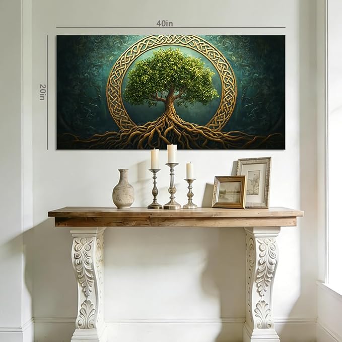 ZESTRILIA Celtic Tree of Life Canvas Wall Art, Timeless Mystical Bohemian - Image 8