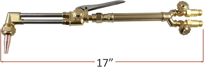 SÜA - Medium Duty Oxy-Fuel Torch with Check Valves, Cutting, Heating and Welding Tips (Acetylene) - Compatible with Victor