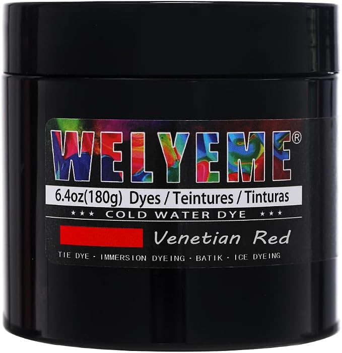 Cold Water Dye Red, Tie Dye Powder, Fabric Dye Powder by WELYEME