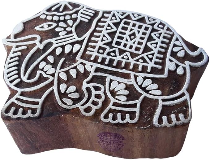Royal Kraft Wooden Stamps DIY Fabric, Henna Printing Blocks THDtag079 by RoyalKraft