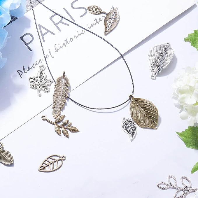 PH PandaHall 14 Styles Tree Leaf Charms - Image 5