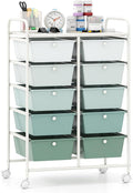 Giantex 10 Drawers Rolling Cart, Classroom Organizers, Storage Cart by Giantex