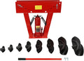 16 Ton Hydraulic Pipe Bender Manual Pipe Bending Machine Tube Bender Tool with 8 Bending Dies (1/2", 3/4", 1", 1-1/4", 1-1/2", 2", 2.5", 3") & Adjustable Guide Rollers 90-180° Bending for Pipeline