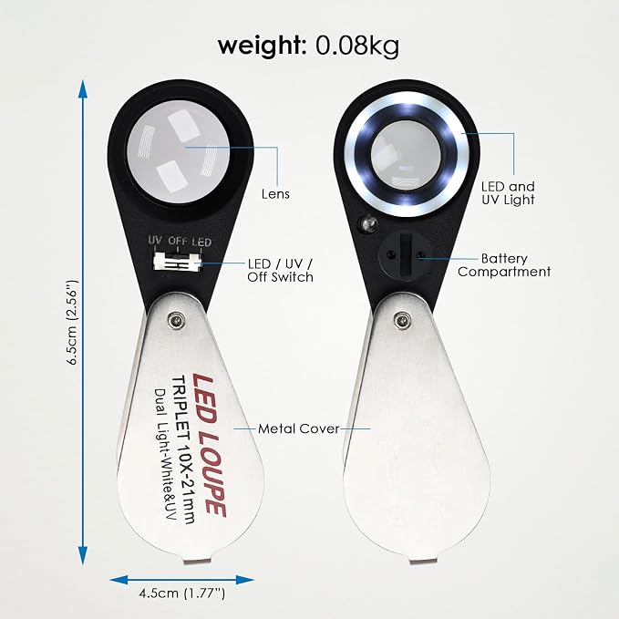 10x Foldable Pocket Magnifier Loupe - Image 8
