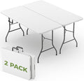 Folding Table 2 Pack, 6 FT Foldable Plastic Table by FoldingFurniture