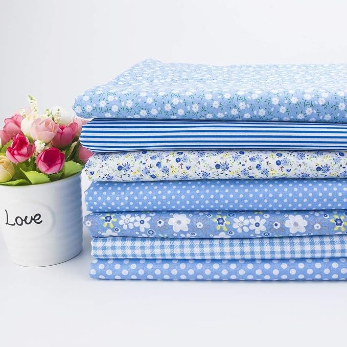 Cotton Fabric DIY Making Supplies Quilting Patchwork Fabric Fat Quarter Bundles by Antetek