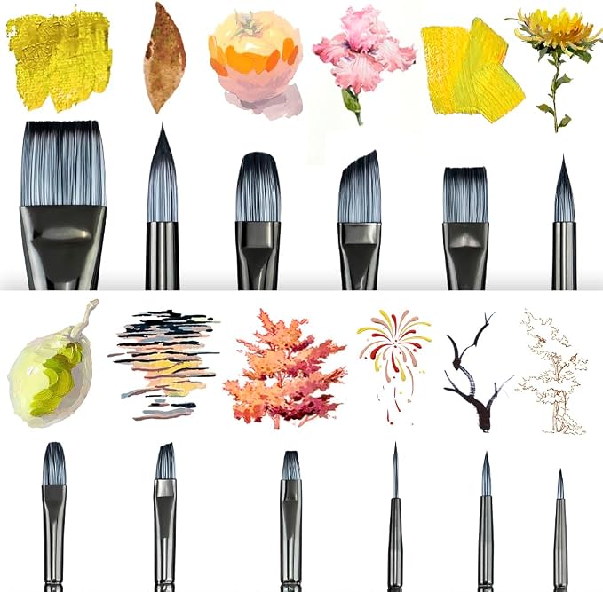 Transon Artist Paint Brush Set of 12 - Image 3