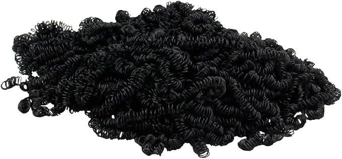 Hygloss 4 oz Curly Doll Hair for Crafts Black- Premium Synthetic Hair for Doll - Image 2