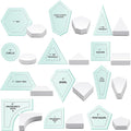 Cinnvoice 612 Pcs Patchwork Paper EPP English Piecing Supplies 12 Shapes by Cinnvoice