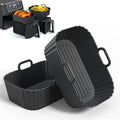 Silicone Air Fryer Liners 2 Pack, Reusable Liners Compatible by PIINTAUR