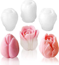3 PCS Tulip Flower Silicone Molds 3D Floral Candle Mold by JDHSilicone
