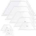 Kigley 8 Pcs Half Hexagon Quilting Templates and Rulers 1/1.5/2/3/4/5/6/7 Inch by Kigley