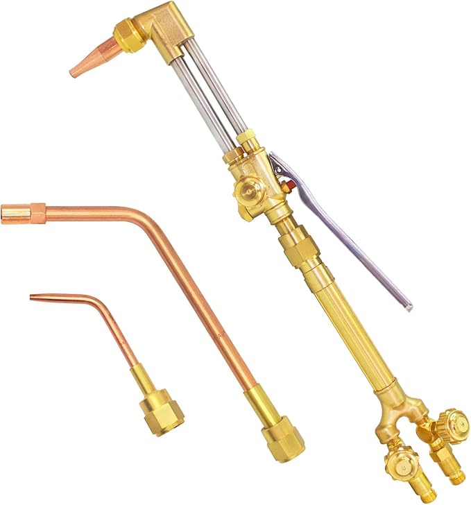 Oxy-Fuel Cutting Torch, Cutting Welding And Heating Outfit With Check Valve, 1-101 Cutting Tip, Welding Nozzle And MFA Heating Nozzle, Cutting Attachment CA2460 Torch Handle, Welding Torch