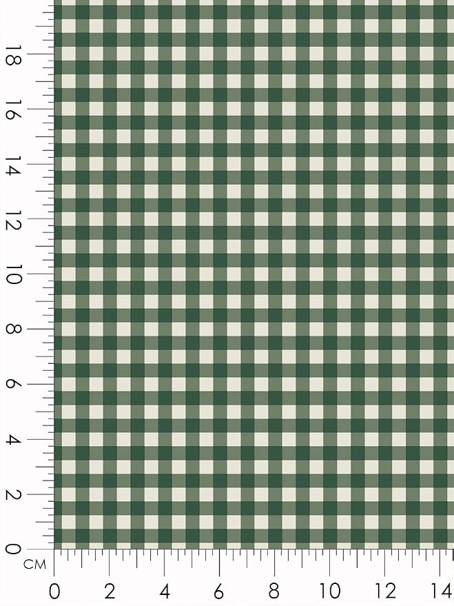 Gingham Cotton Fabric Bundle, 5 Coordinating Checkered Fabric Panels, 23.6 x - Image 6