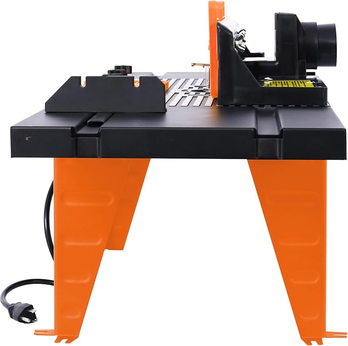Electric Benchtop Router Table Wood Working Tool Craftsman Tool Stands Woodworking Bench Table Aluminum Strong Structure Tables for Woodworking Tasks (Black+Orange, 34")