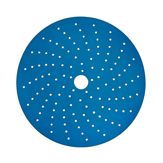 High Ground 6 Inch Multi-Hole Hook and Loop Clean Sanding Disc, Ceramic Abrasive, Dust-Free, High Performance, Long Lasting - 50pcs (Blue, 6 Inch, 150.0, Very Fine)