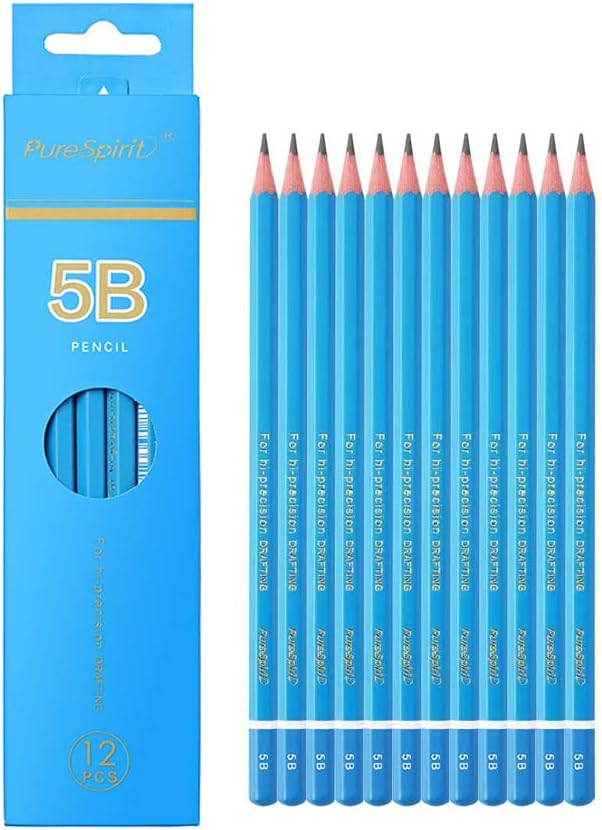 Sketch Pencils for Drawing 5B, Sketching & Doodling | Graphite Pencil for by HAIHAOMUM
