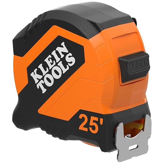 Klein Tools 9525 Tape Measure, 25-Foot Compact Double-Hook Imperial Measuring by Unknown
