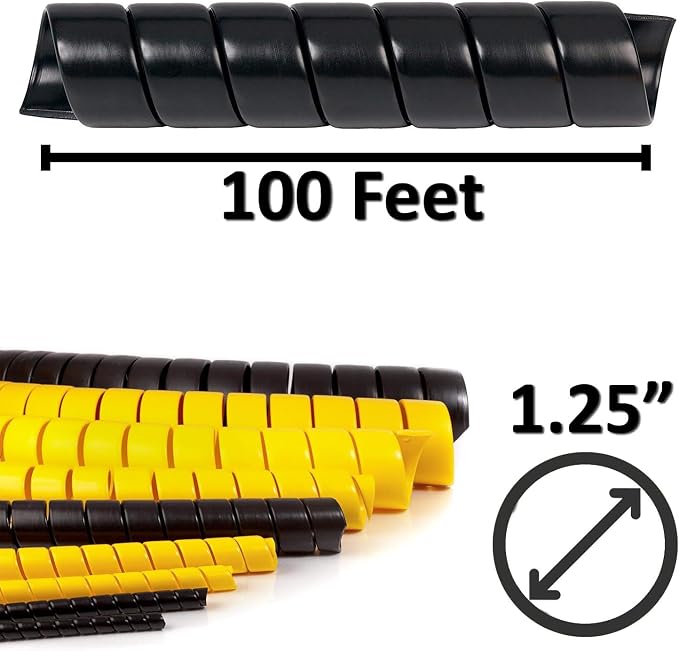 Electriduct 1.25 Inch Heavy Duty Spiral Wrap HDPE Flexible Plastic Cable Sleeve - Image 3