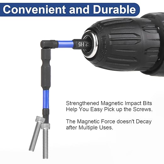 HPHOPE Impact Hex Head Allen Wrench Drill Bit Set 10 Pcs - Metric, S2 Steel Hex Bits Set, 1/4” Hex Shank with Magnetism, 50mm Long with Storage Box.