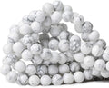 10mm 35PCS Natural White Howlite Gemstone Round Loose Stone Beads by CHEAVIAN
