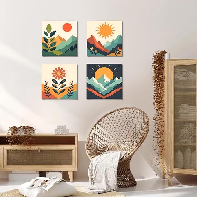 4 Pack Framed Paint by Numbers Kit - Image 2