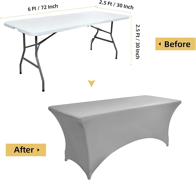 113 6-Pack 6ft Spandex Table Covers - Image 7