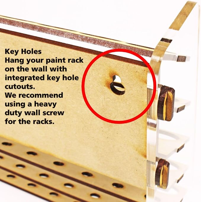 LITKO Paint Rack | Holds 48 18mL Dropper Bottles | Wall Mount | Workbench | - Image 6