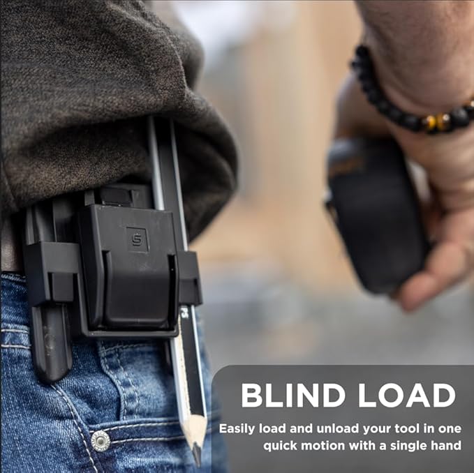 Tape Measure Holder & Tool Holder – Tool Belt Clip Compact Multi-Purpose Tool Belt Attachment for Professionals