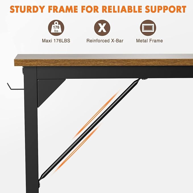 Sweetcrispy 55-Inch Small Computer Desk - Image 5