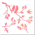 GORGECRAFT 12"X12"Birds on Branches Stencil Leaf Silhouette Templates Reusable by GORGECRAFT