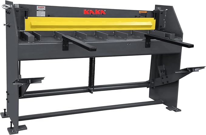 KAKA INDUSTRIAL Stomp Sheet Metal Shearing Machine, 51 inch 16 Gauge Mild Steel Steel-Welded Industrial Stomp Shear Spring Clamp and Back Gauge Q01-5216B