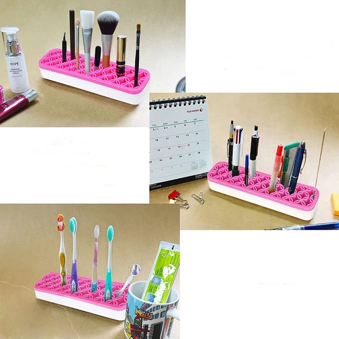 Desktop Organizers, Cosmetic Storage Box& Desktop Storage Box Pink - Image 7