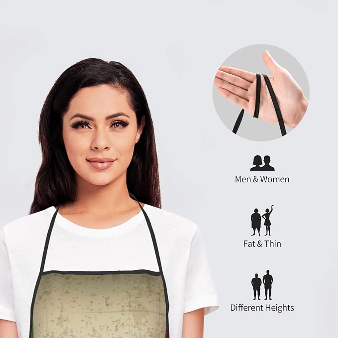 Apron Cooking Chef Work Shop Women Men Baking Decorations Painting Bbq Grilling - Image 8