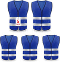 Safety Vest, Reflective High Visibility Construction Vest for Men, Work, Cycling, Runner, Surveyor, Volunteer, Road
