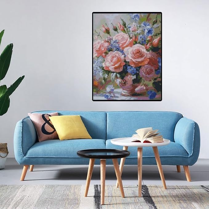 Flowers Stamped Cross Stitch Kits Cross Stitch Patterns, Dimensions Cross - Image 4