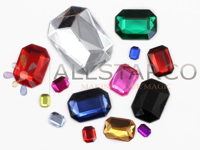 40X30mm Crystal A01 Flat Back Acrylic Octagon Jewels Pro Grade Individually - Image 8